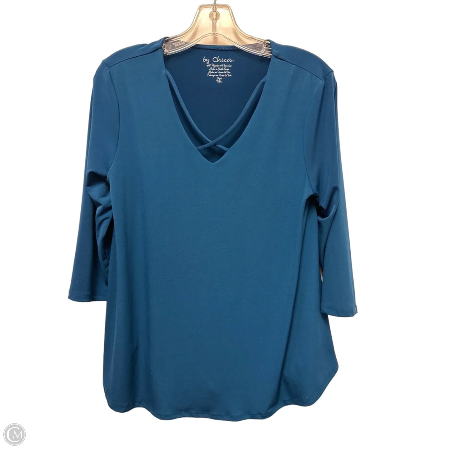Top Long Sleeve By Chicos In Blue, Size: M