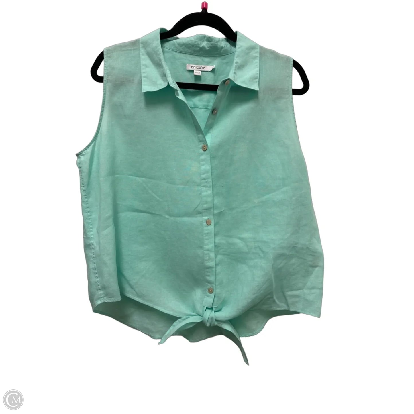 Top Sleeveless By Chicos In Blue, Size: L