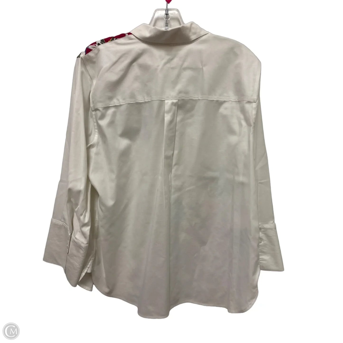 Blouse Long Sleeve By Chicos In White, Size: L