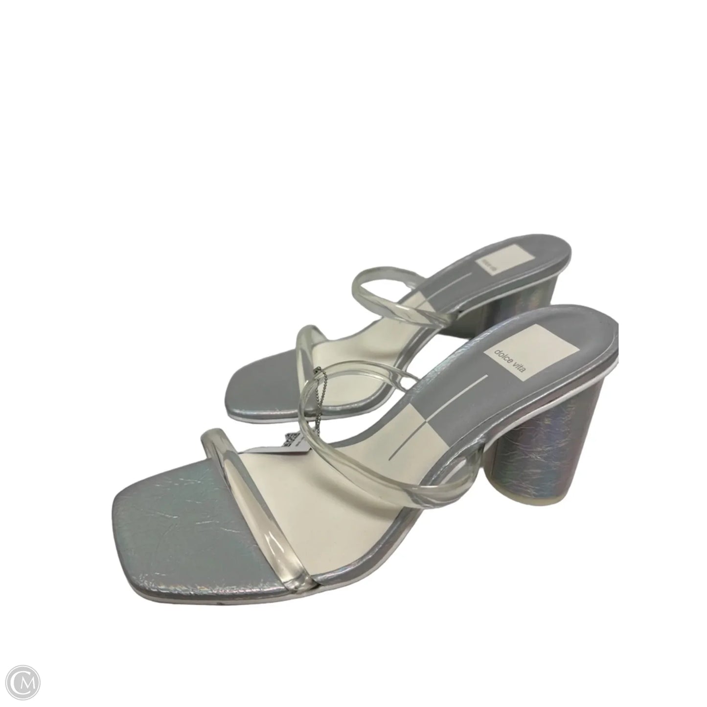 Sandals Heels Block By Dolce Vita In Silver, Size: 8.5