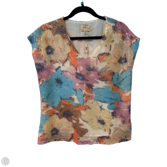 Top Short Sleeve By Elie Tahari In Multi-colored, Size: M