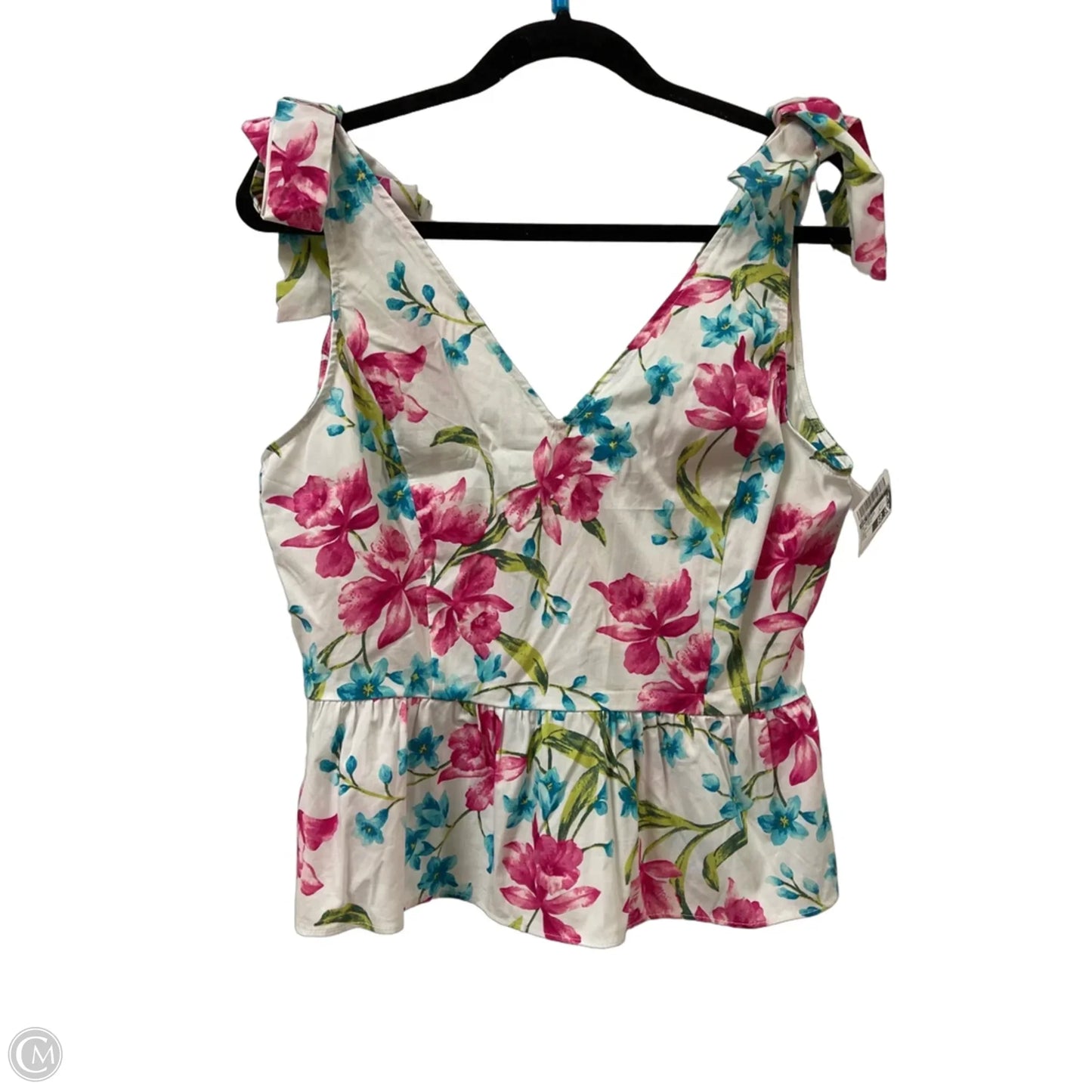 Top Sleeveless By Nine West In Floral Print, Size: M