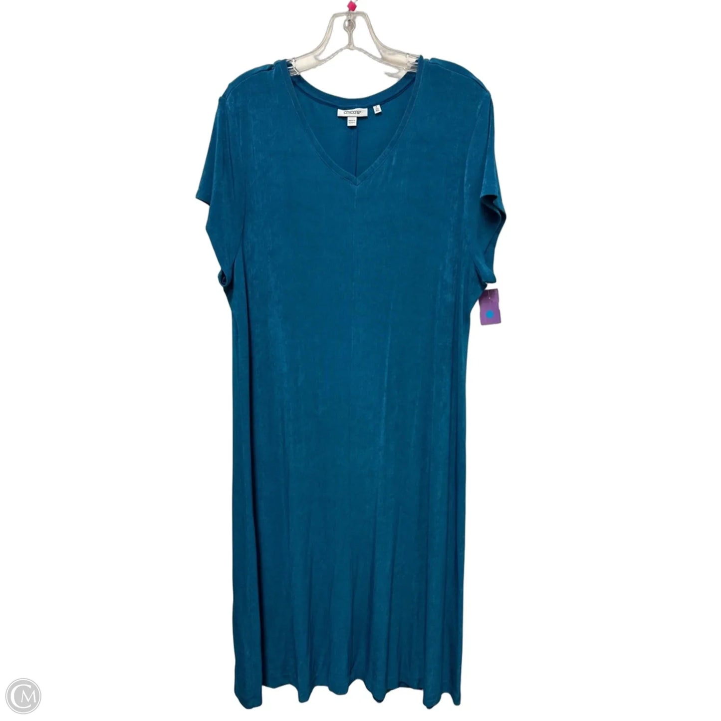 Dress Casual Maxi By Chicos In Blue, Size: 2x