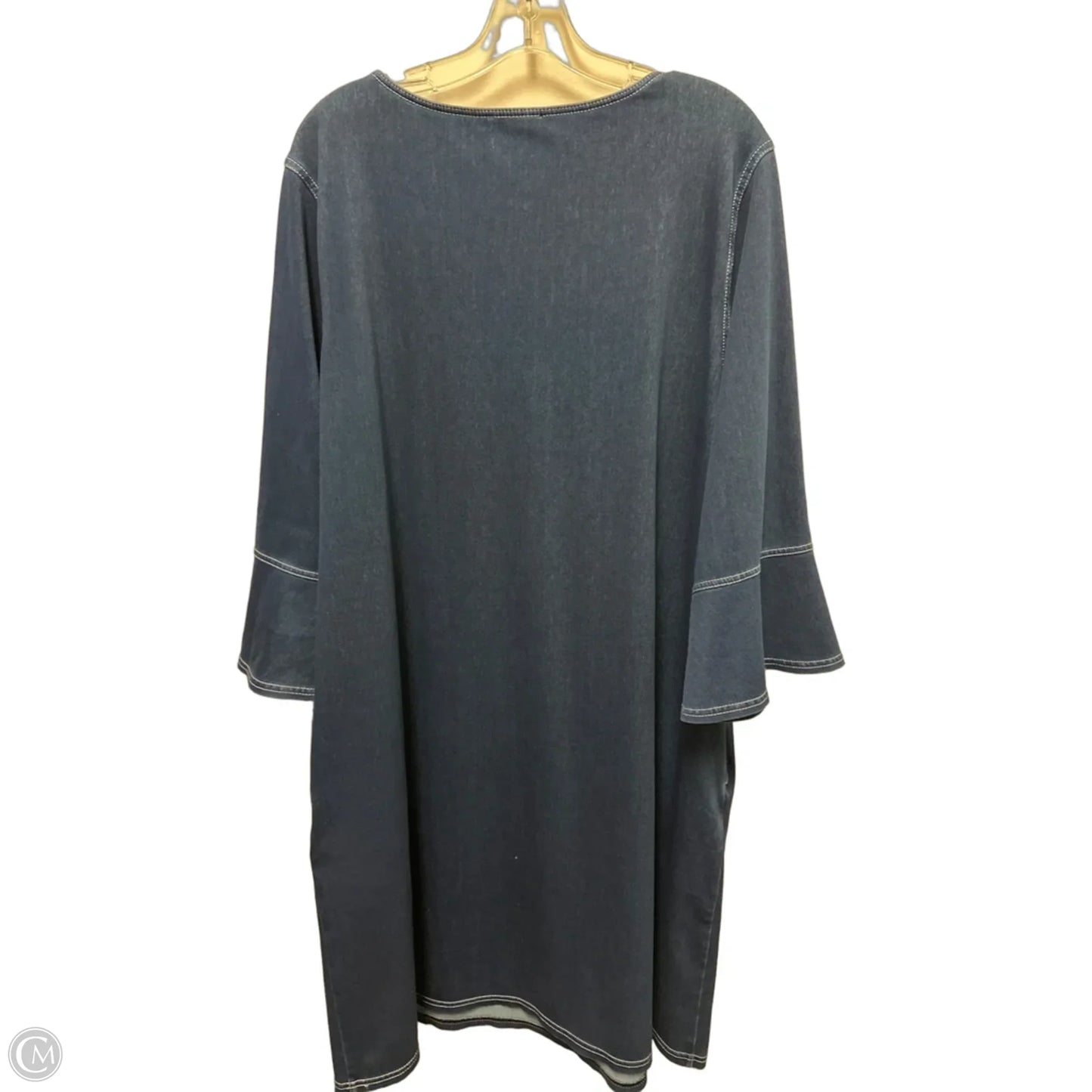 Dress Casual Midi By Chicos In Blue, Size: 2x