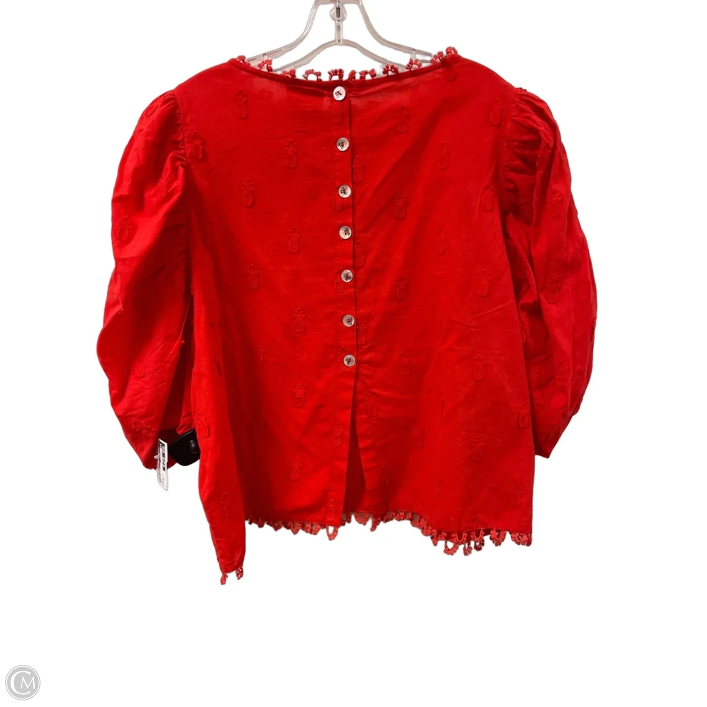 Top Long Sleeve By Farm Rio In Red, Size: Xl