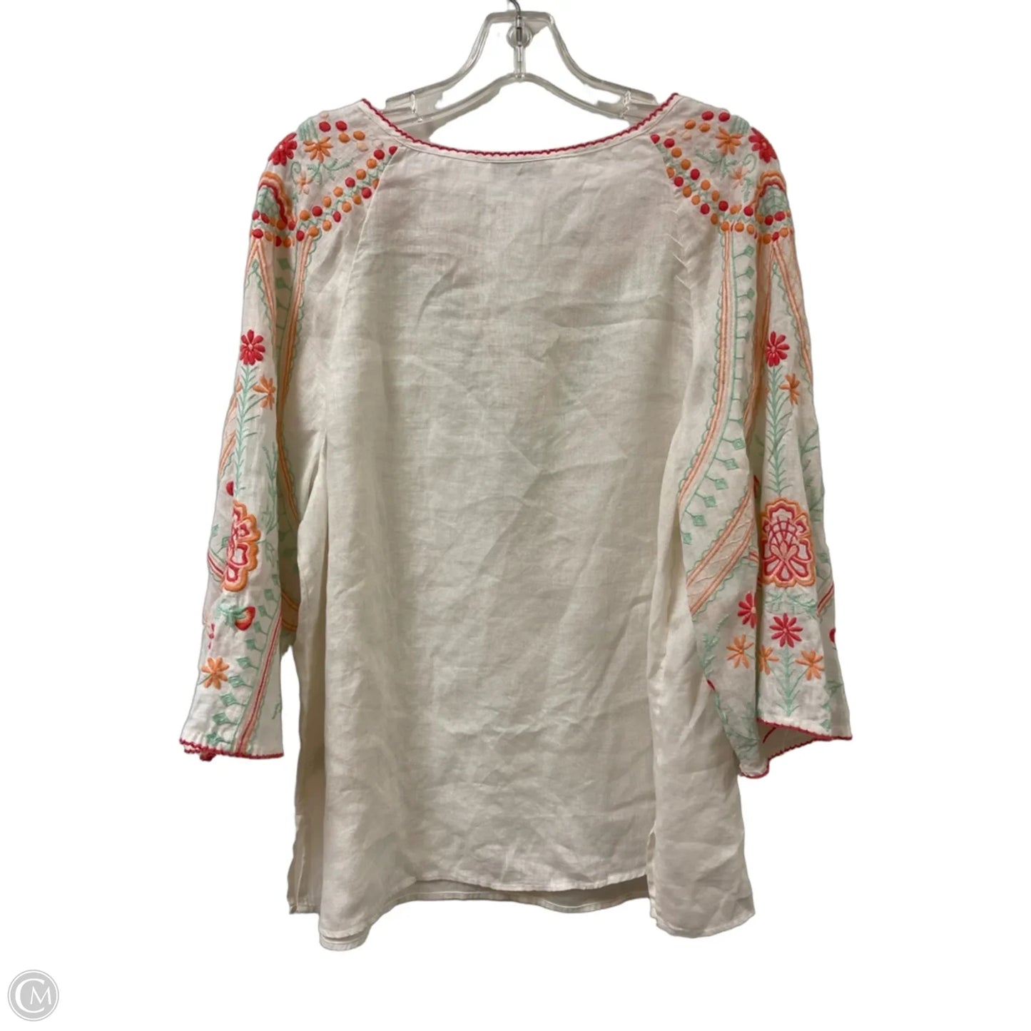 Top Long Sleeve By Charter Club In White, Size: Xl