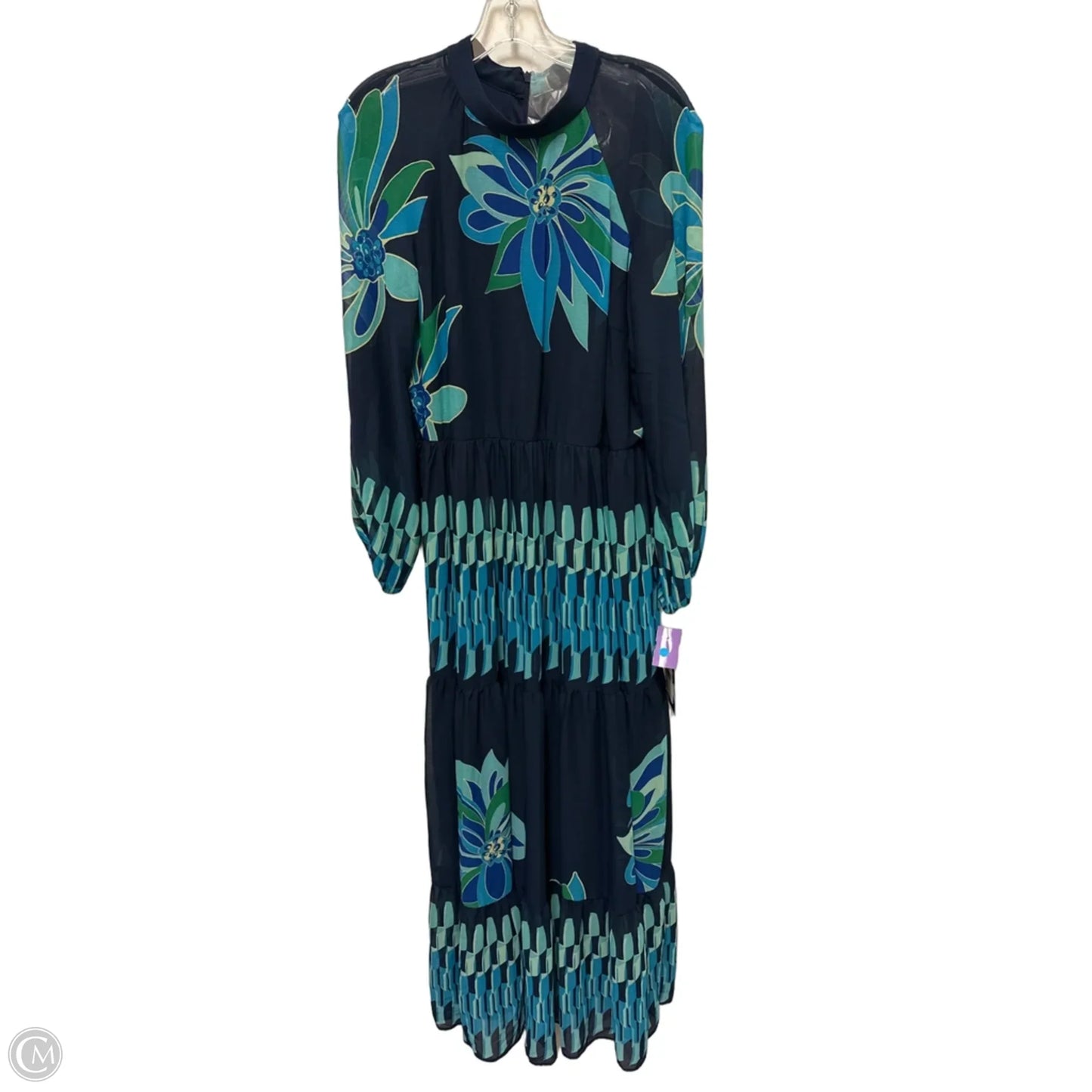 Dress Casual Maxi By Cmc In Navy, Size: L