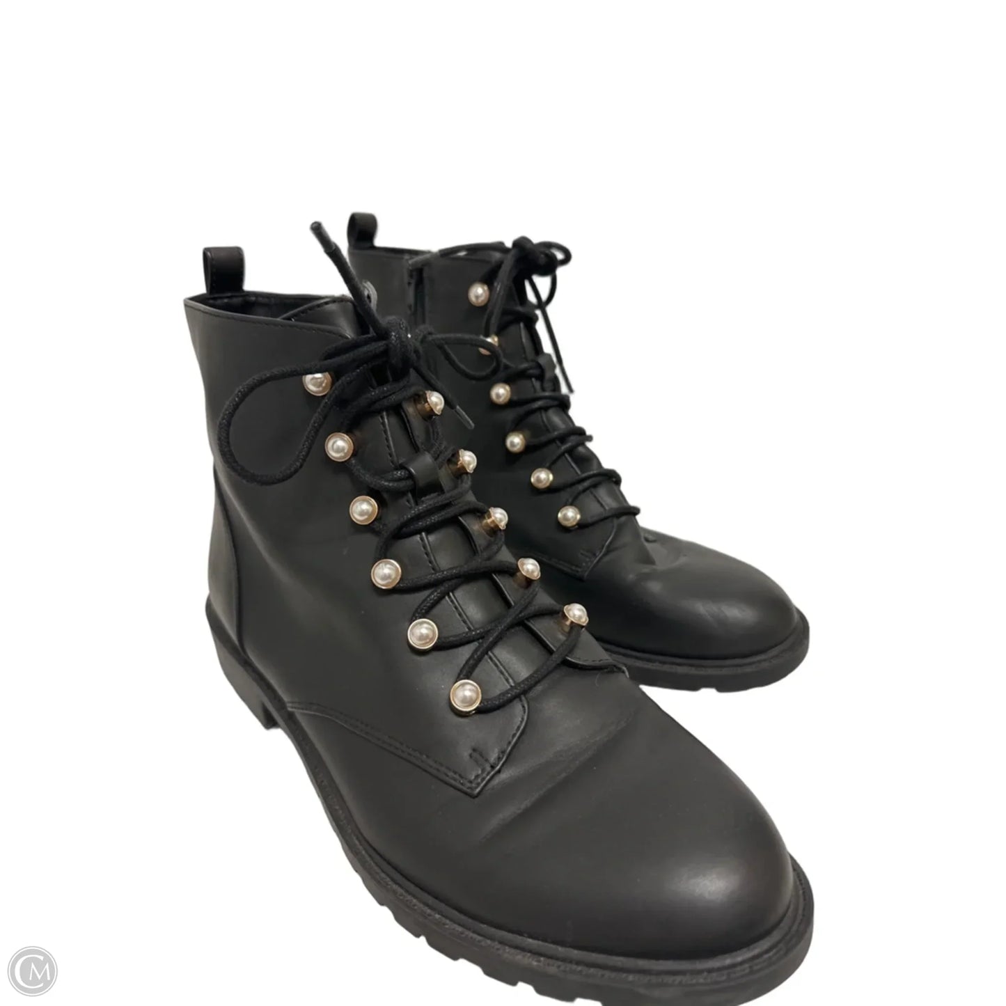 Boots Combat By Charter Club In Black, Size: 8.5