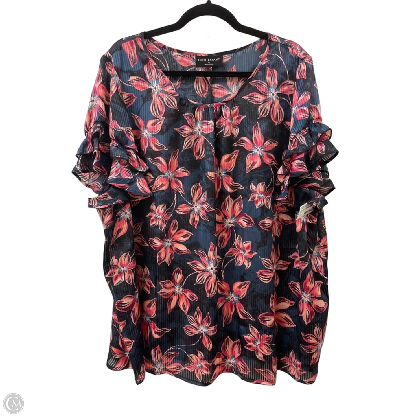 Top Short Sleeve By Lane Bryant In Floral Print, Size: 3x