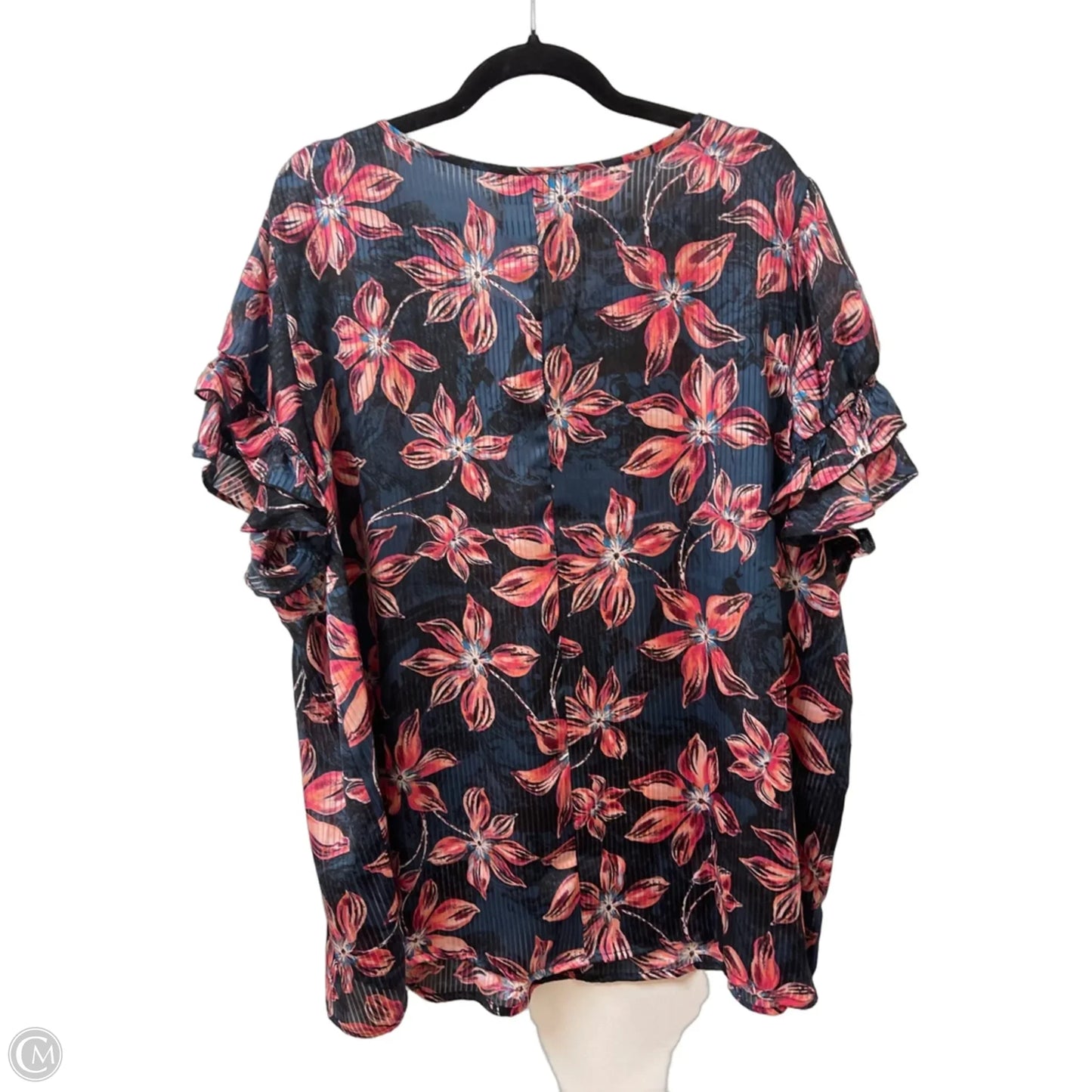 Top Short Sleeve By Lane Bryant In Floral Print, Size: 3x