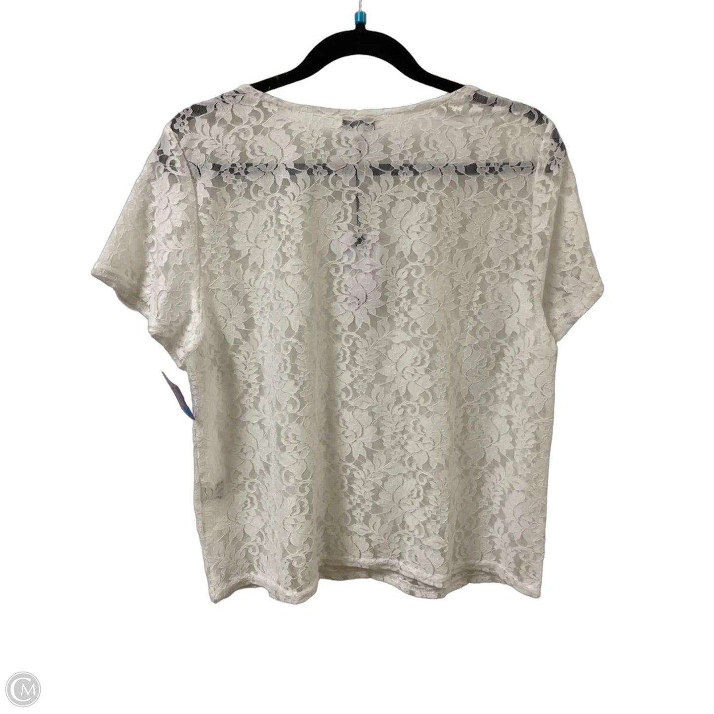 Top Short Sleeve By Rose And Olive In White, Size: L