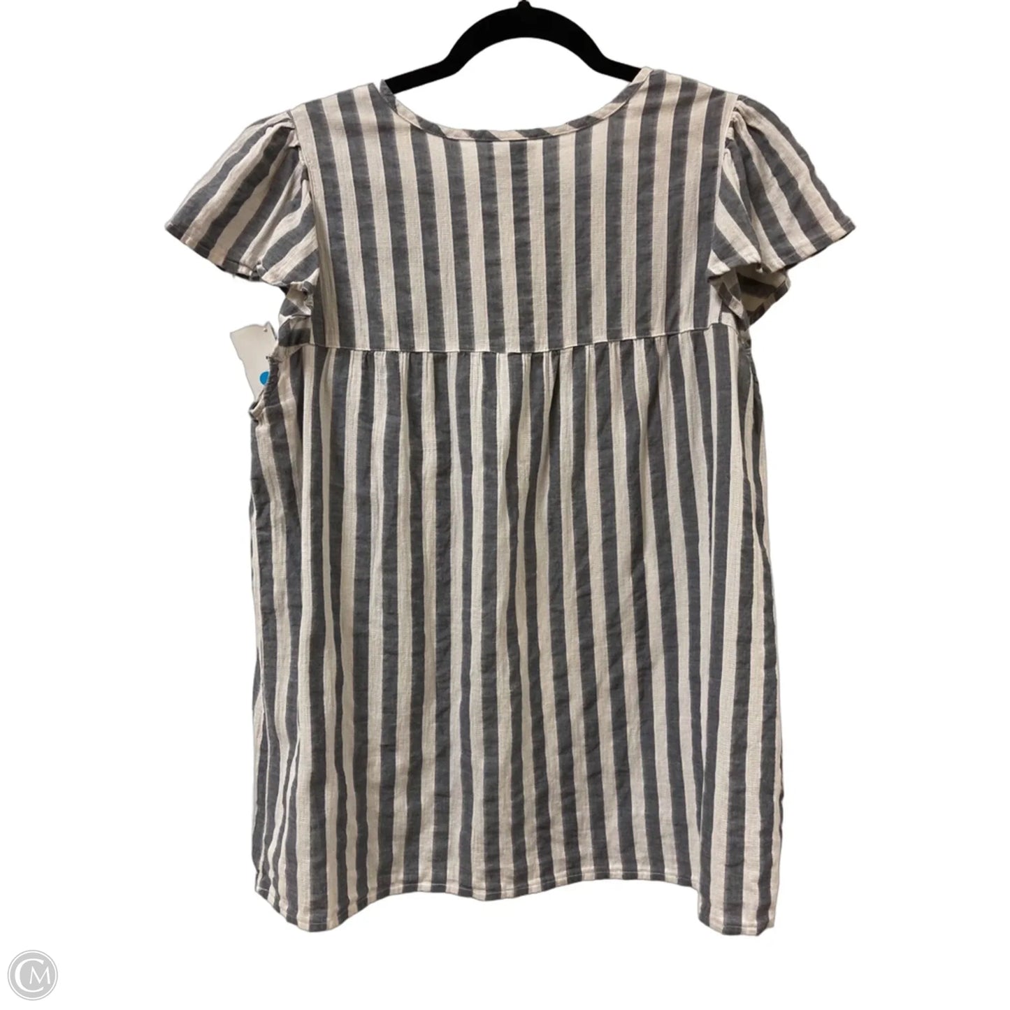Top Short Sleeve By St Johns Bay In Grey, Size: L