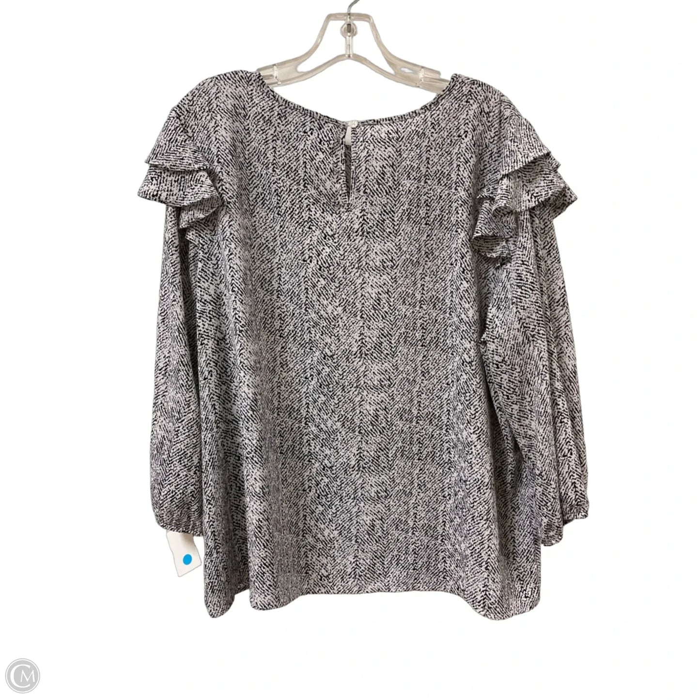 Top Long Sleeve By Apt 9 In Black & White, Size: Xl