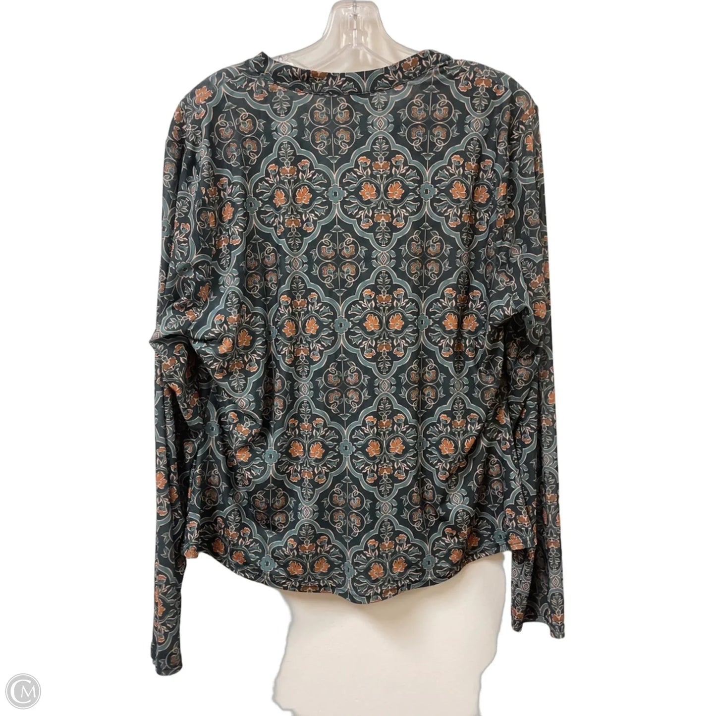 Blouse Long Sleeve By Dr2 In Green, Size: Xl