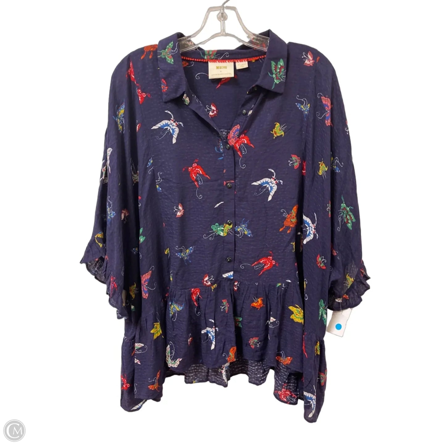 Tunic Short Sleeve By Maeve In Blue, Size: Xl