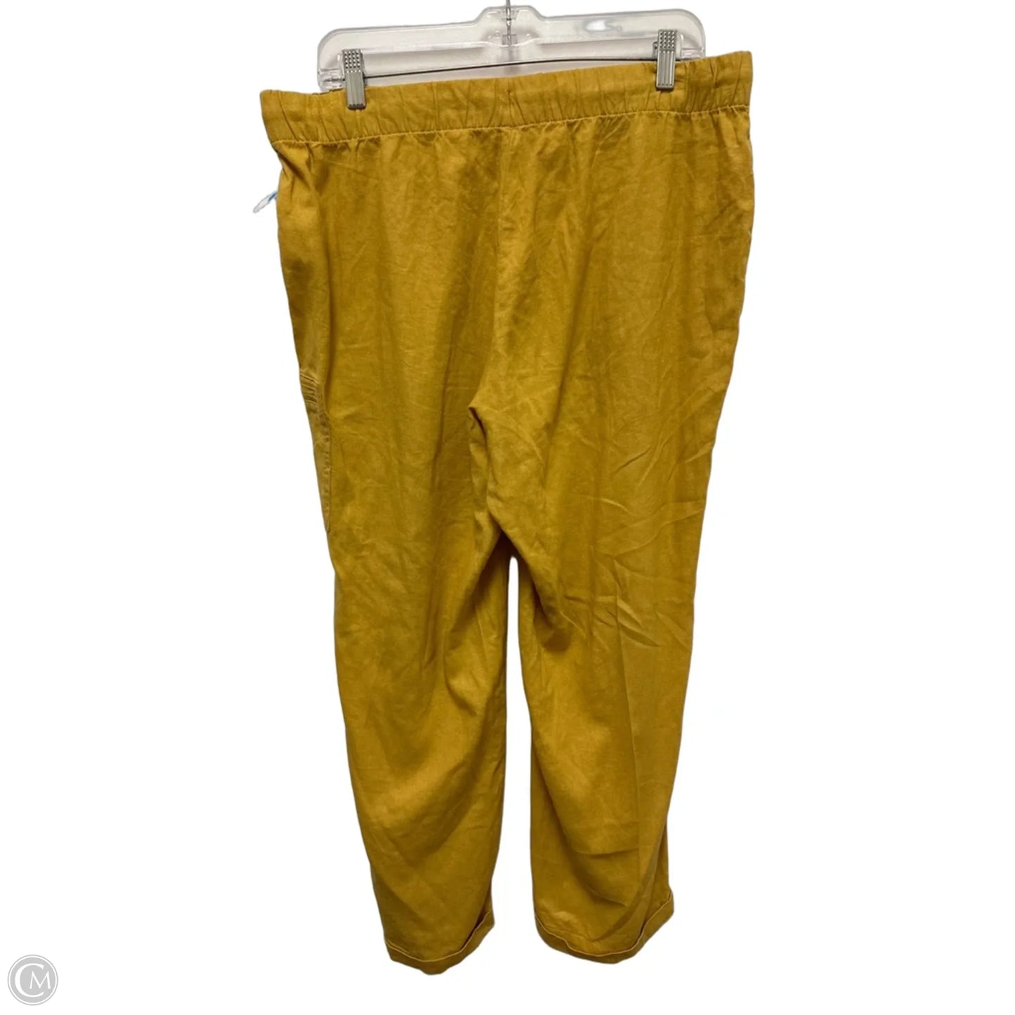 Pants Linen By Ellen Tracy In Yellow, Size: 12