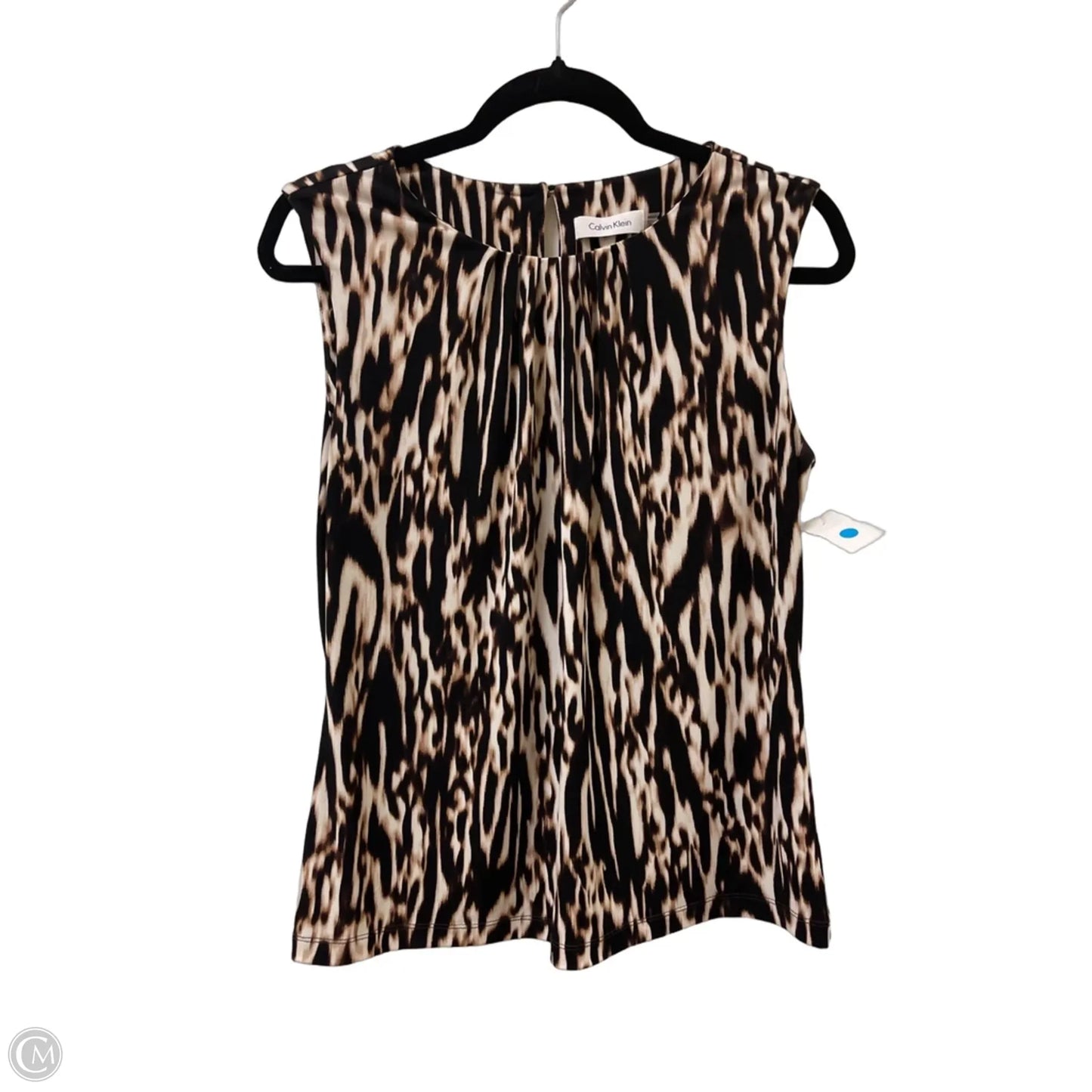 Top Sleeveless By Calvin Klein In Brown, Size: M