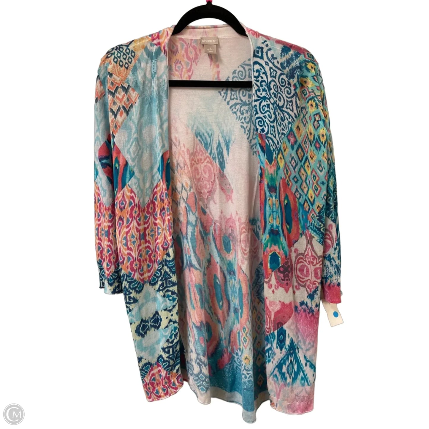 Sweater Cardigan By Chicos In Blue, Size: M