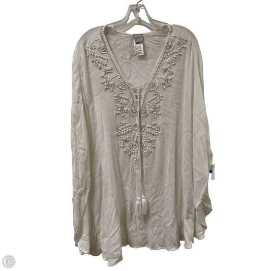 Tunic Short Sleeve By Chicos In White, Size: Xl