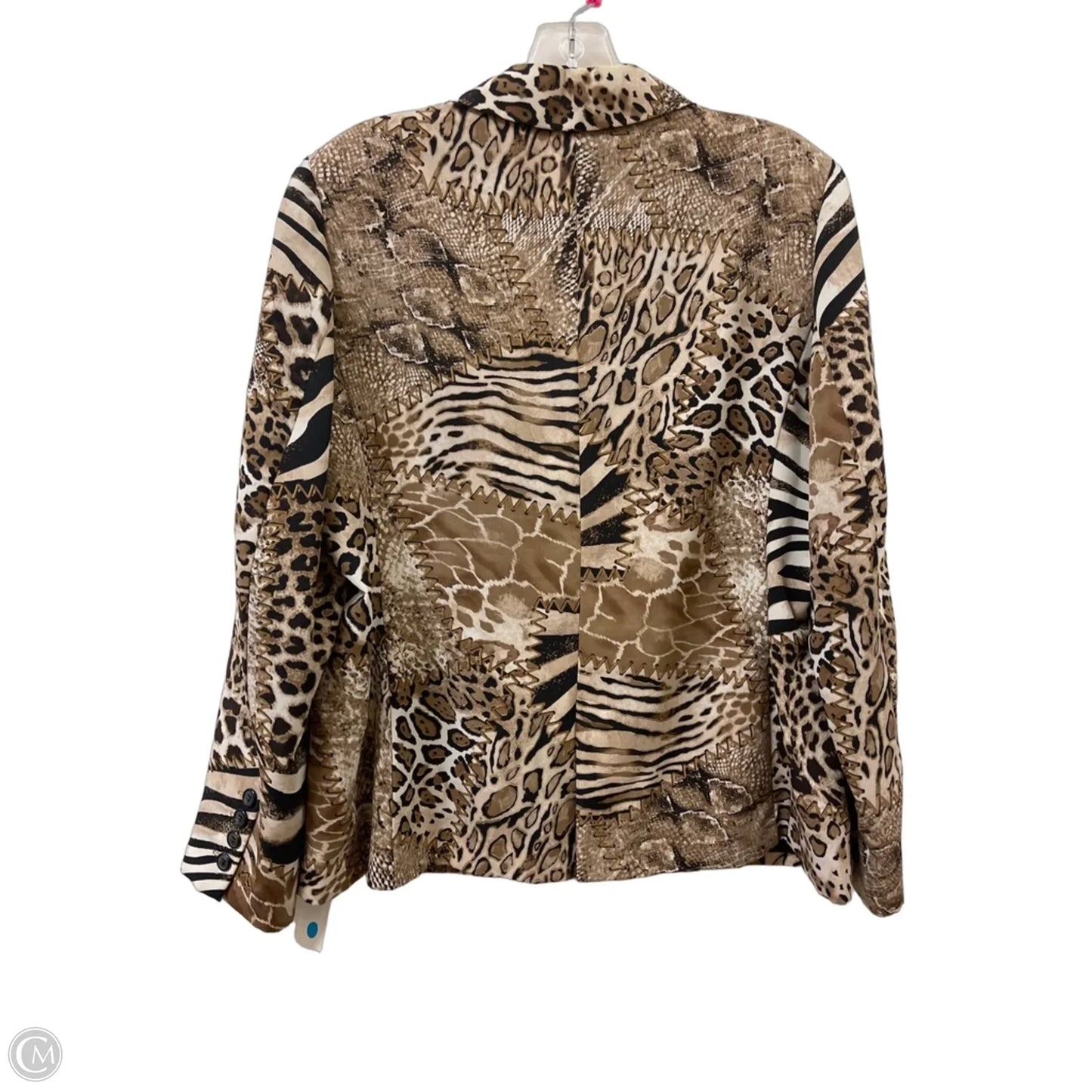 Blazer By Chicos In Animal Print, Size: L