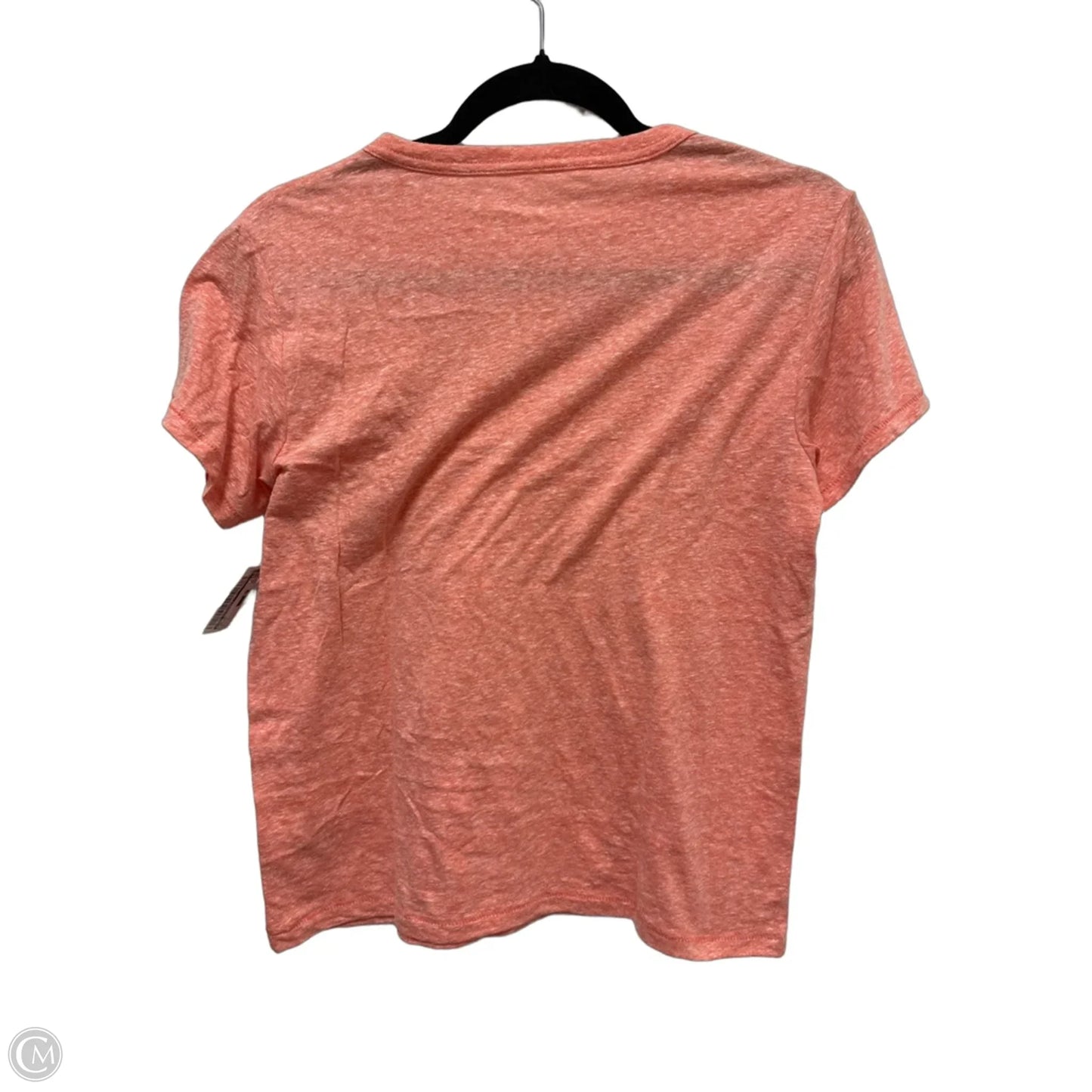 Top Short Sleeve By Free Assembly In Orange, Size: S