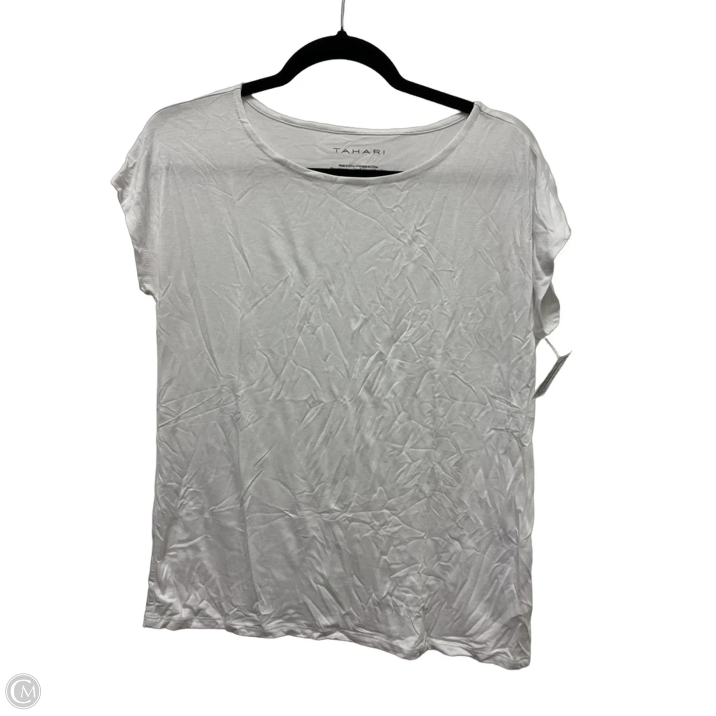 Top Short Sleeve By Tahari In White, Size: M