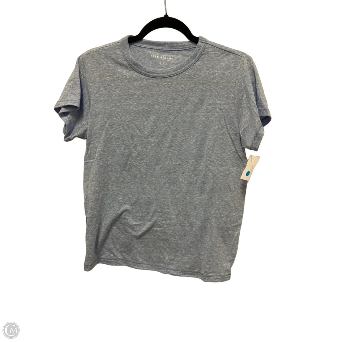 Top Short Sleeve By Free Assembly In Blue, Size: S