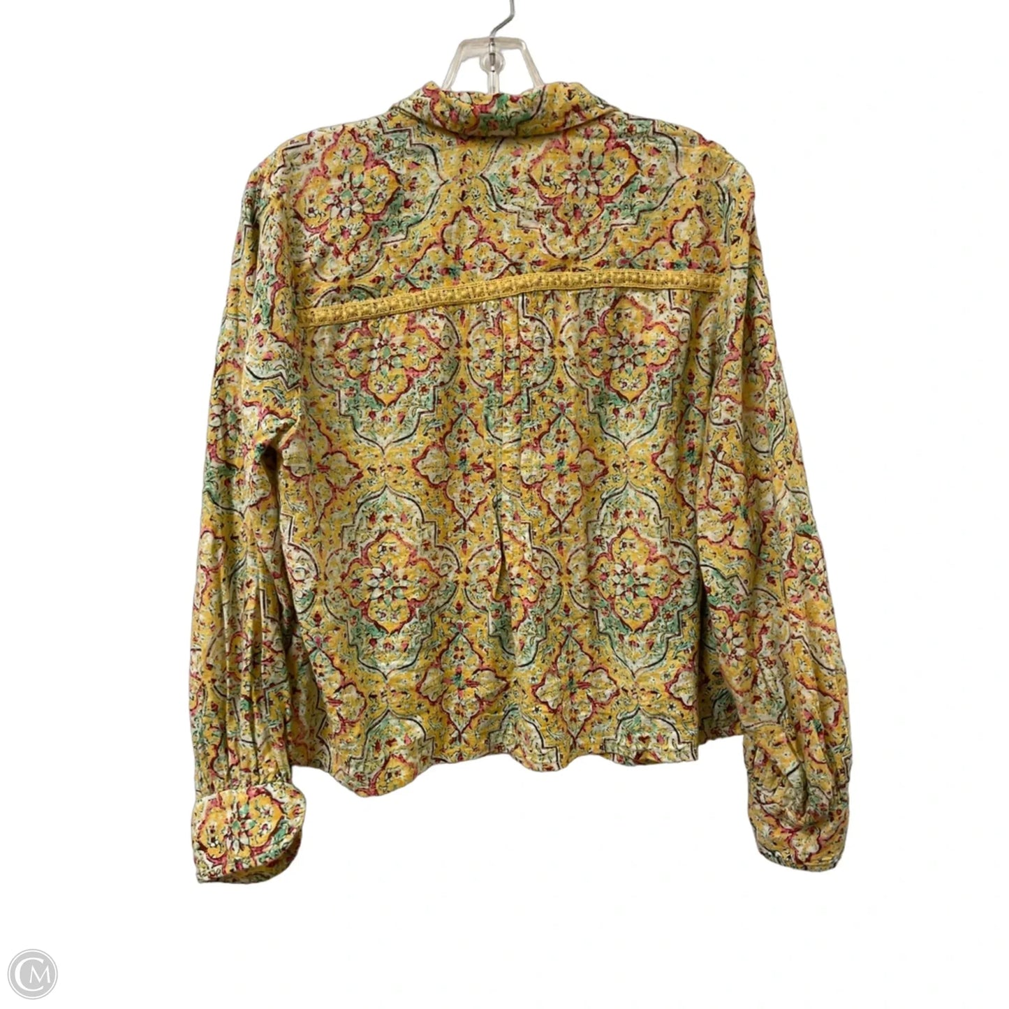 Blouse Long Sleeve By Pilcro In Yellow, Size: M