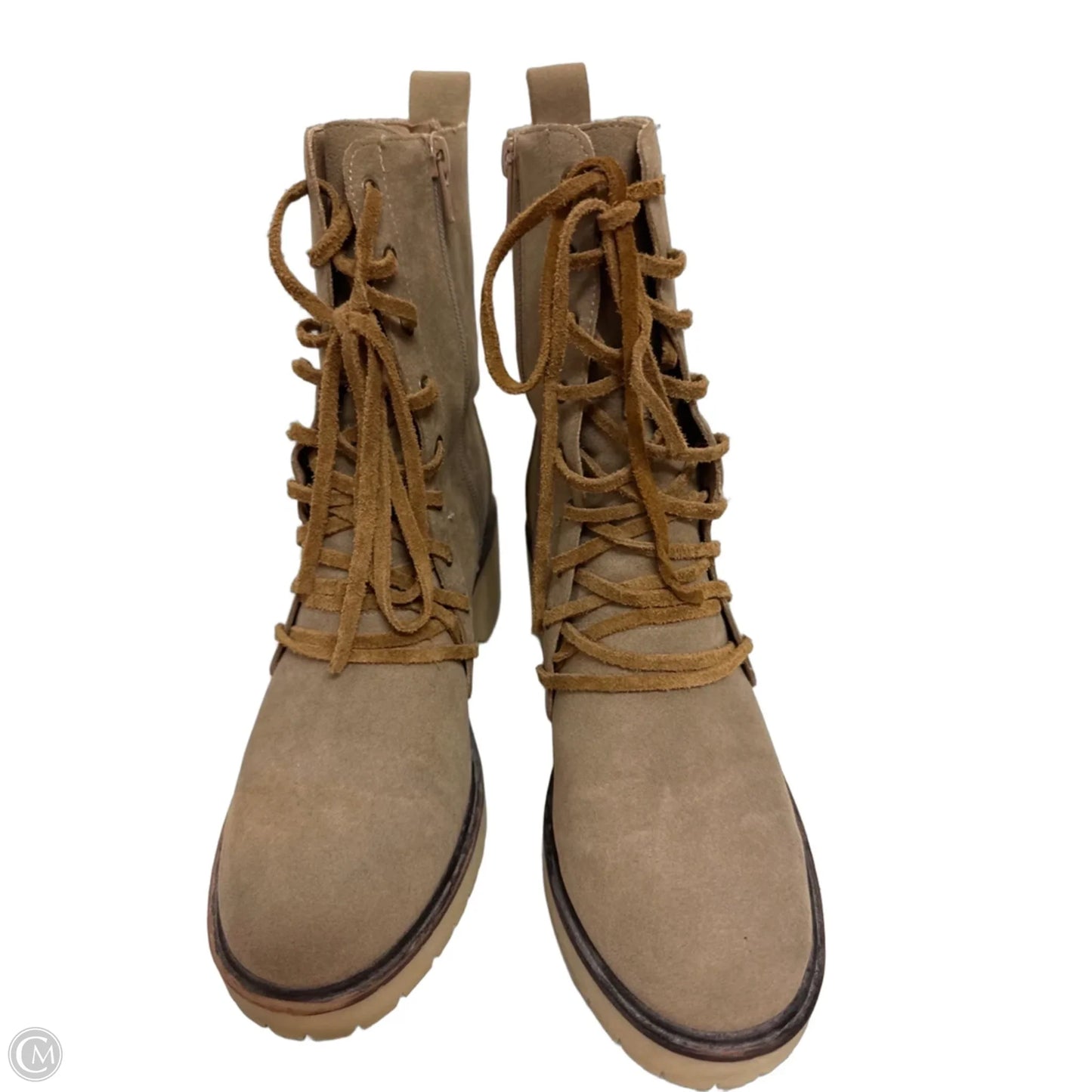 Boots Combat By Clothes Mentor In Tan, Size: 7