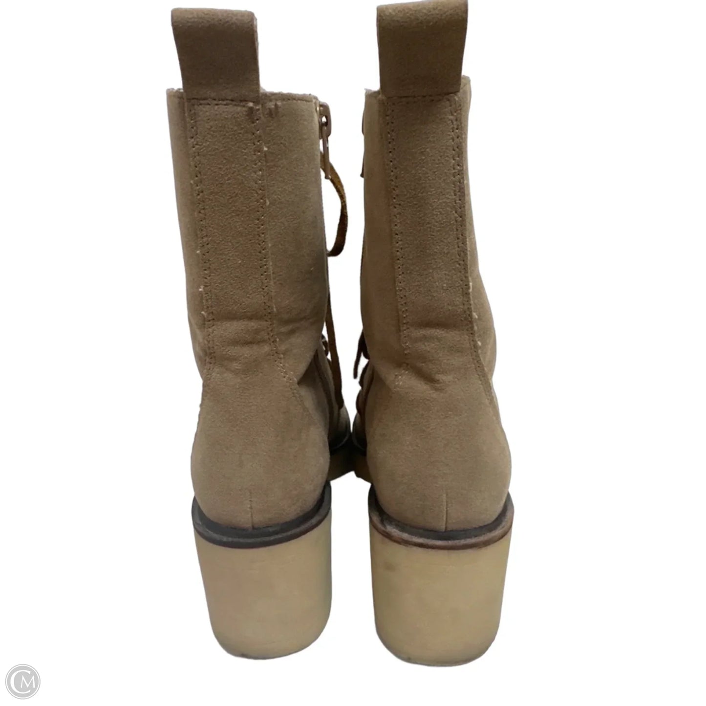 Boots Combat By Clothes Mentor In Tan, Size: 7