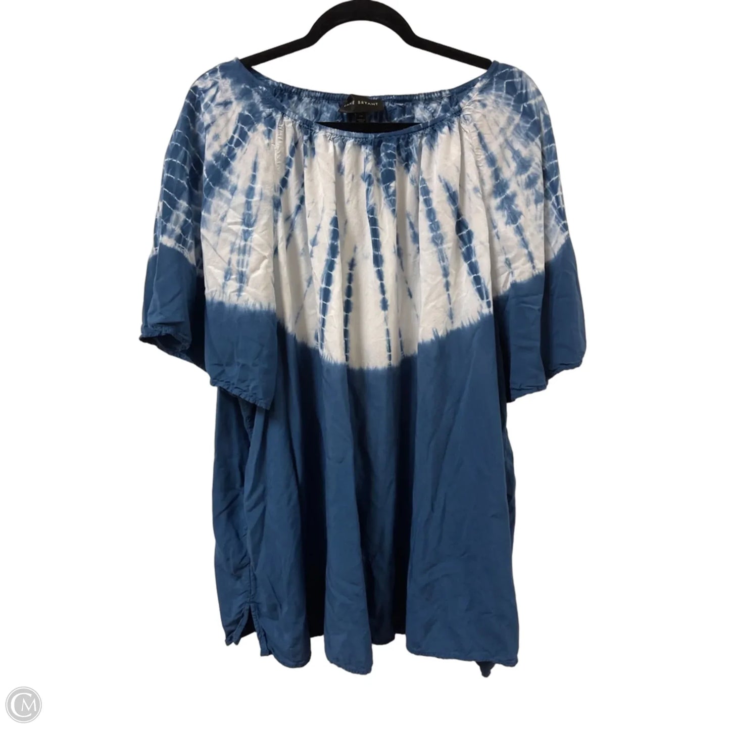 Top Short Sleeve By Lane Bryant In Blue, Size: 3x