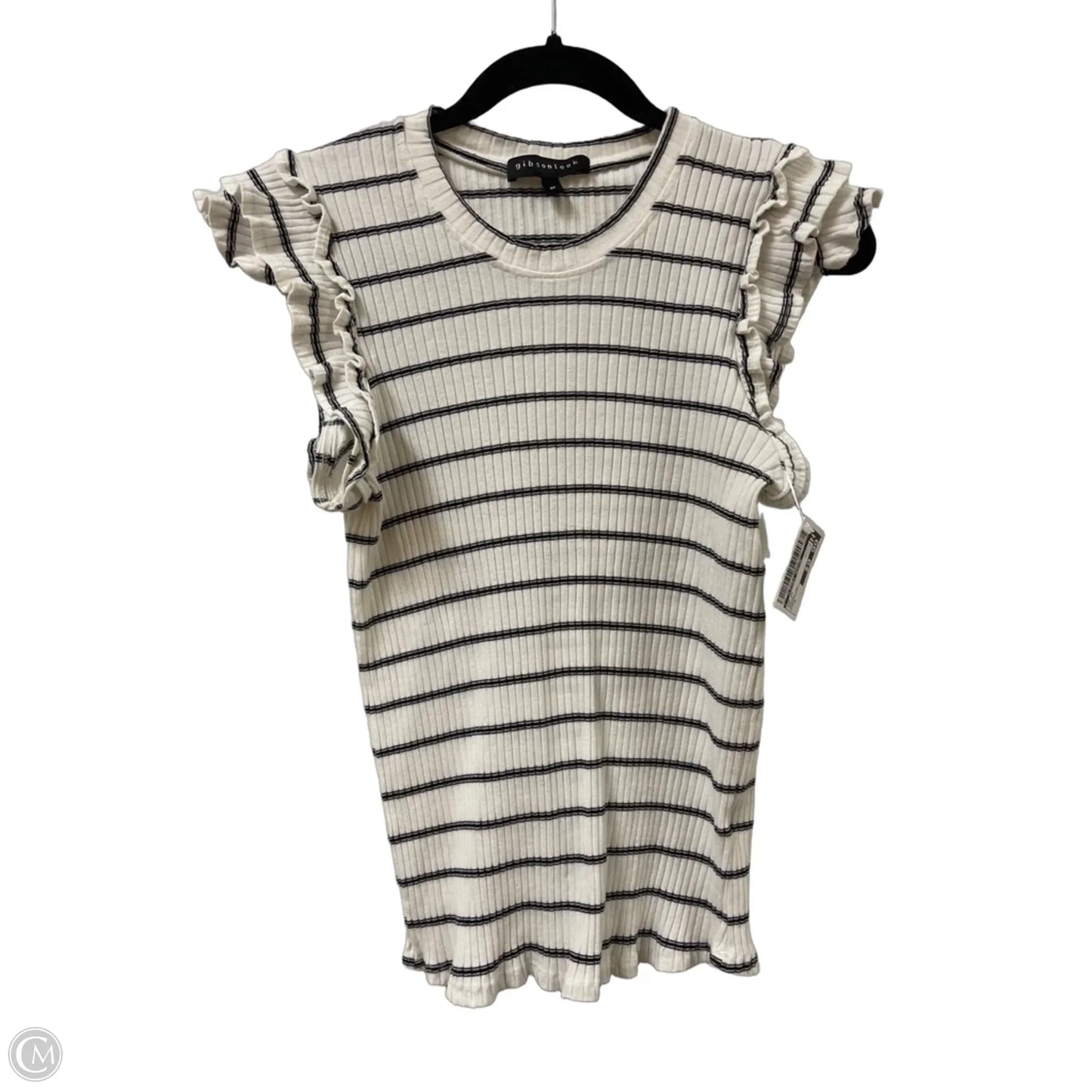 Top Short Sleeve By Clothes Mentor In White, Size: M