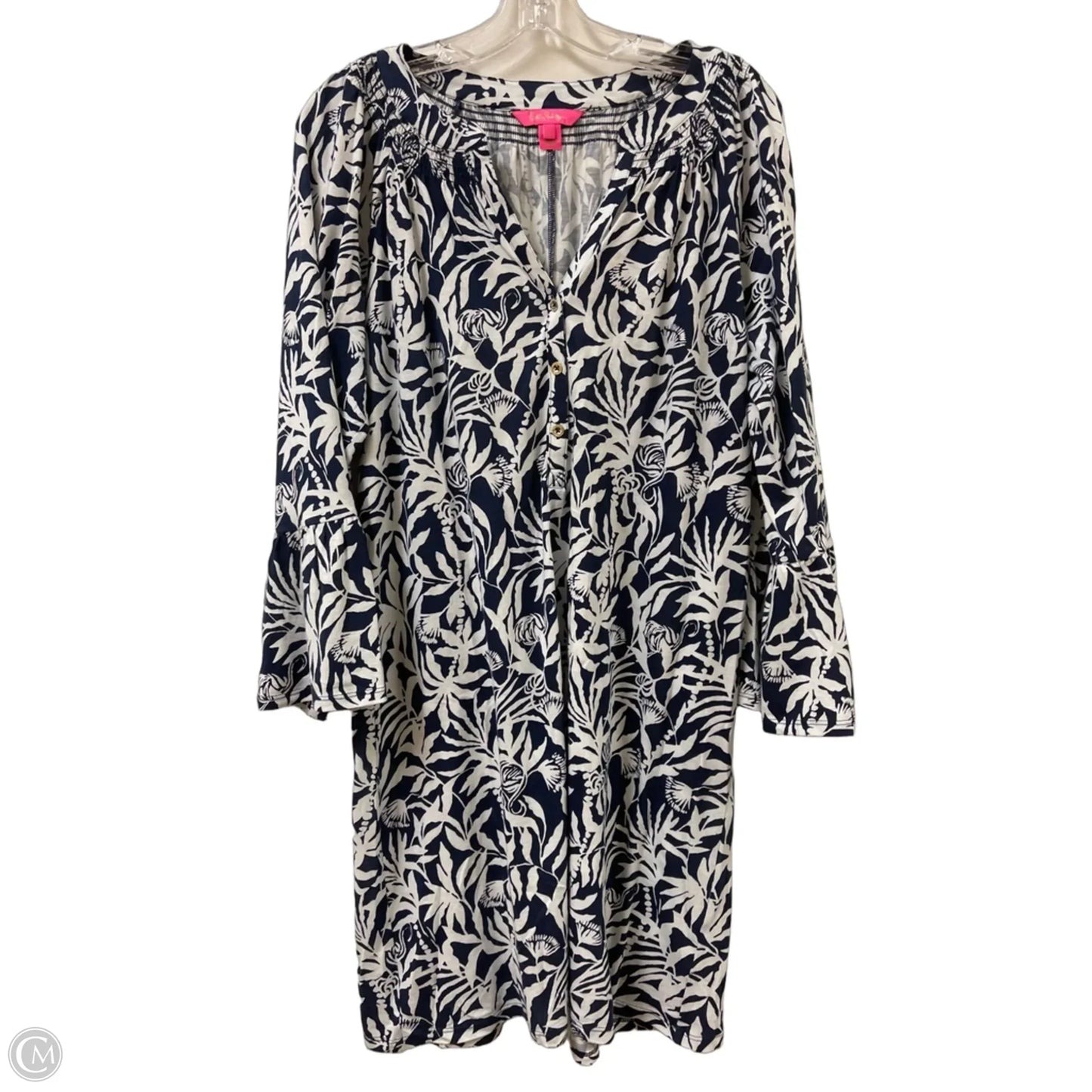 Dress Designer By Lilly Pulitzer In Navy, Size: L