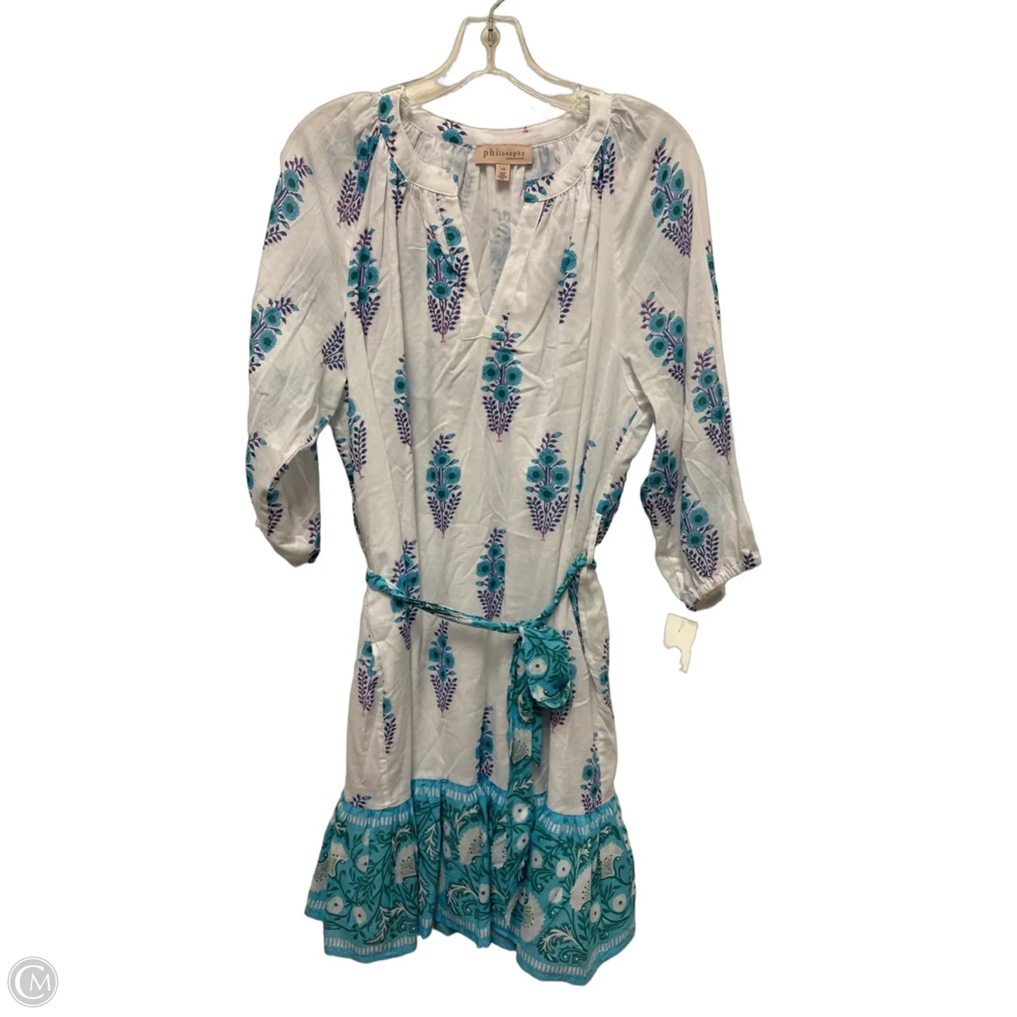 Dress Casual Midi By Philosophy In Blue, Size: L