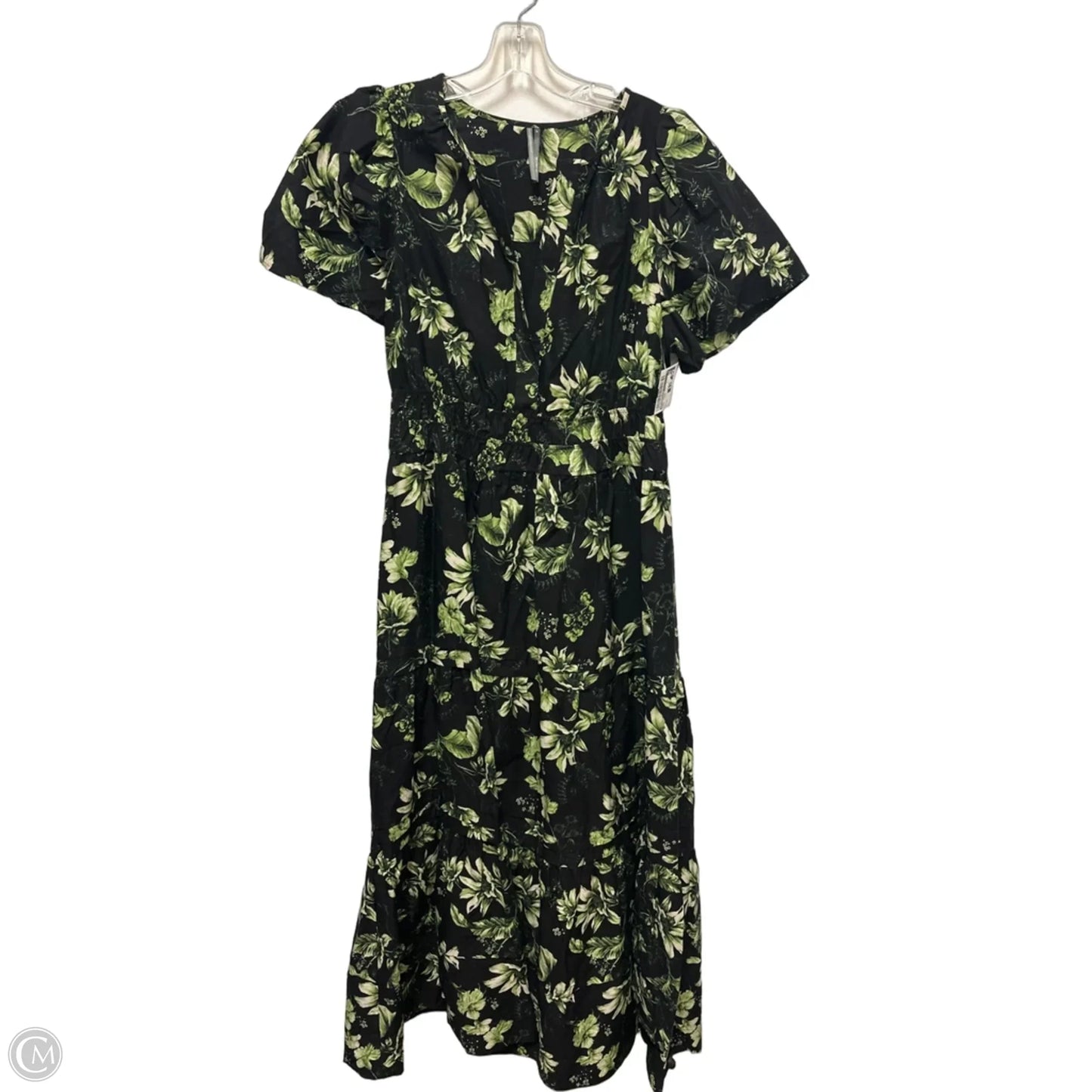 Dress Casual Maxi By Anthropologie In Black & Green, Size: M