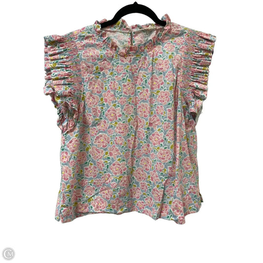 Top Short Sleeve By Jodifl In Floral Print, Size: M
