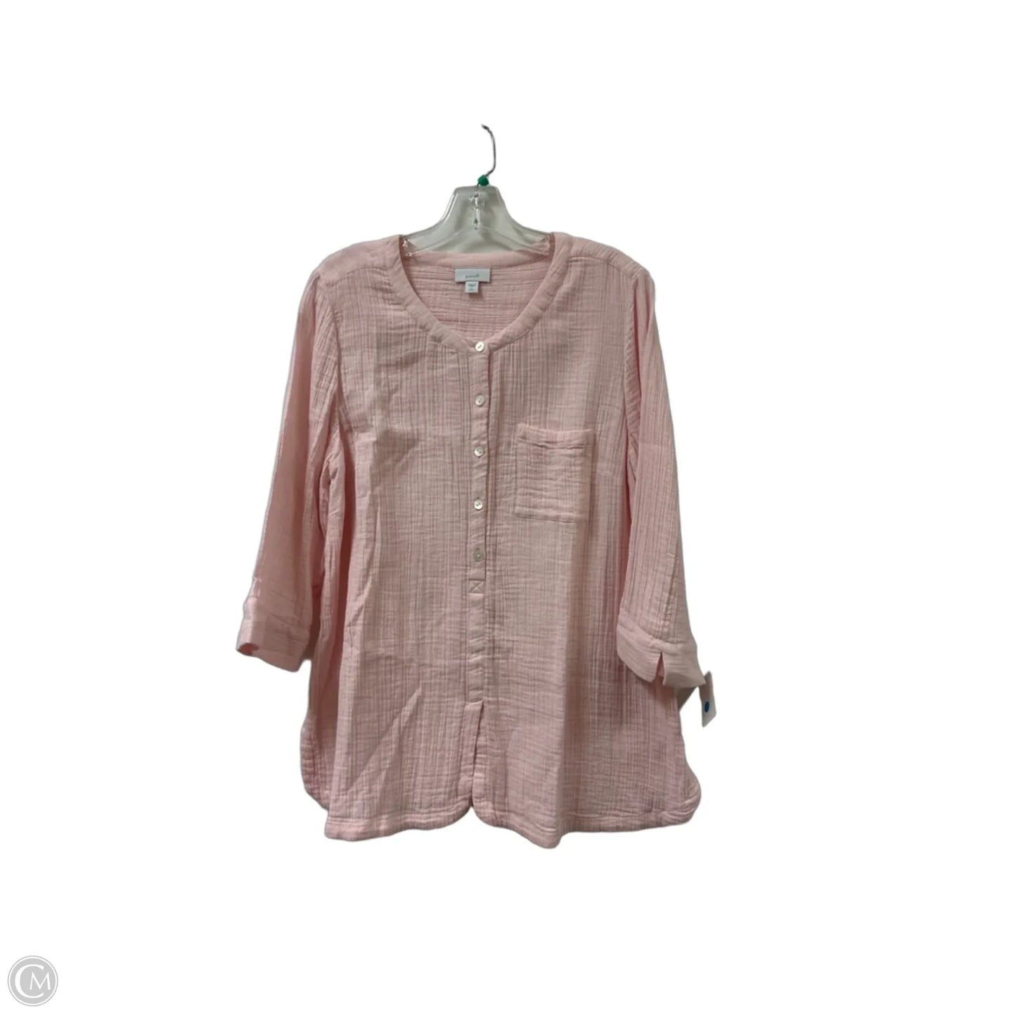 Tunic Long Sleeve By Pure Jill In Pink, Size: L