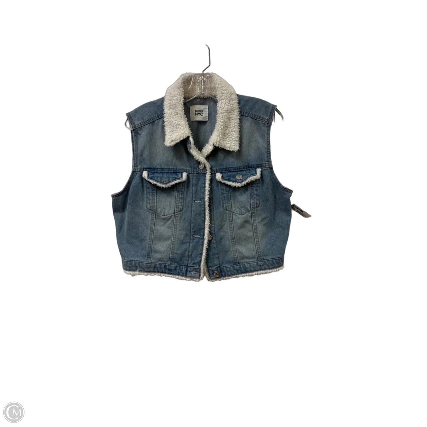 Vest Other By Madden Nyc In Blue Denim, Size: L