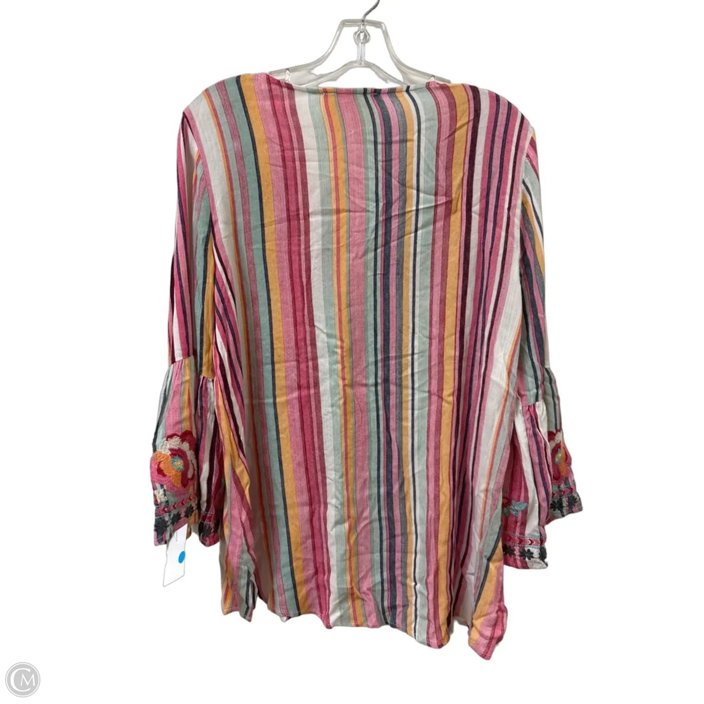 Top Long Sleeve By Savanna Jane In Pink, Size: S