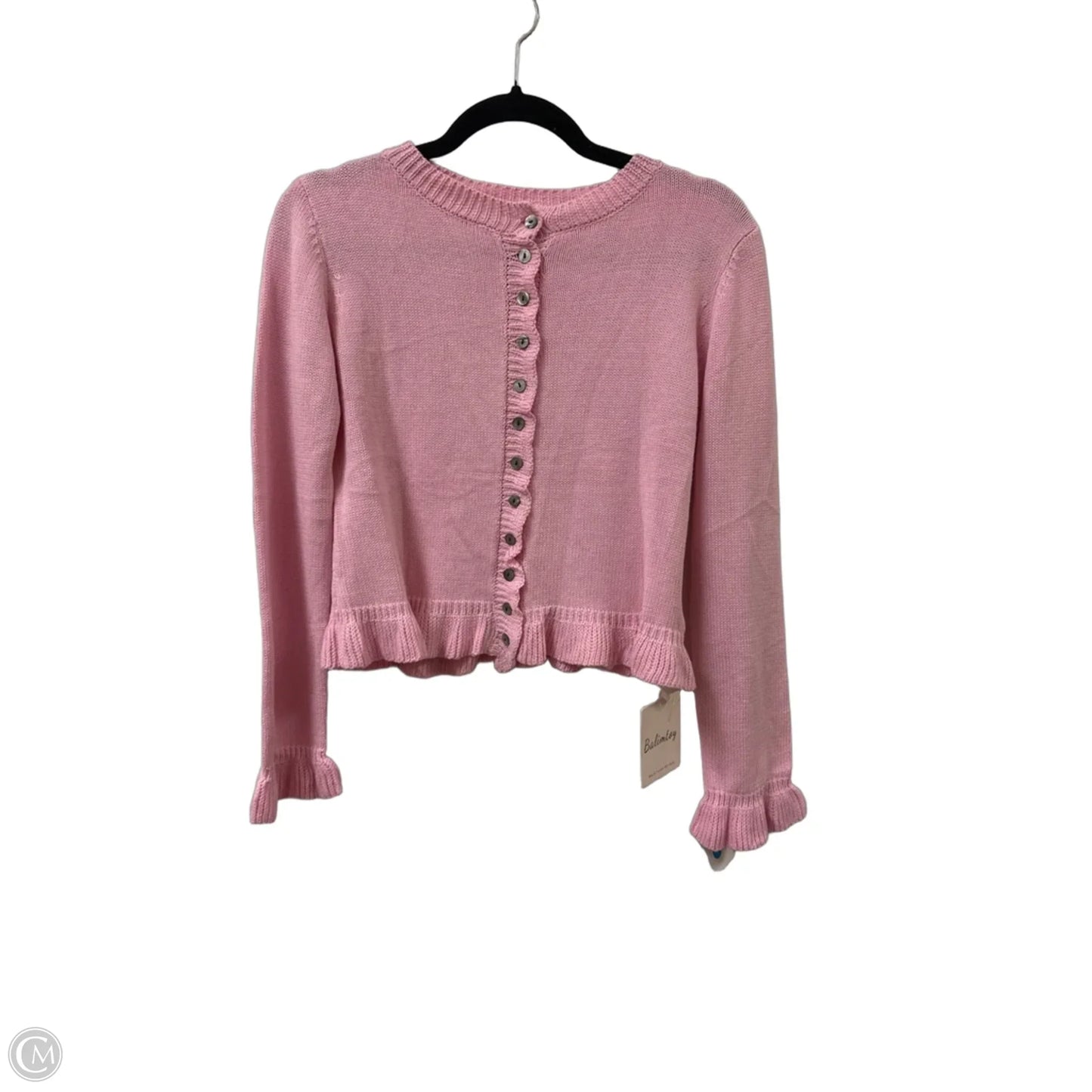 Sweater Cardigan By Clothes Mentor In Pink, Size: S