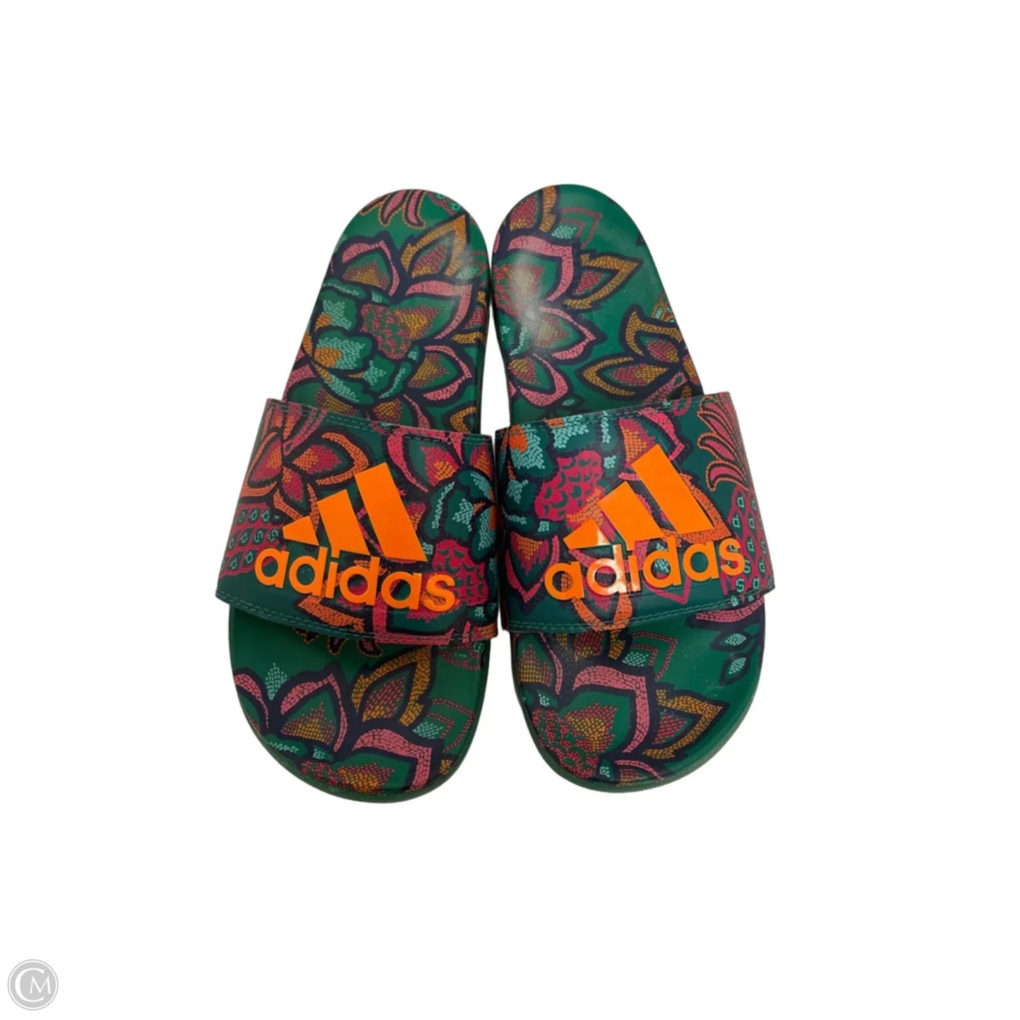 Sandals Flats By Adidas In Green, Size: 9
