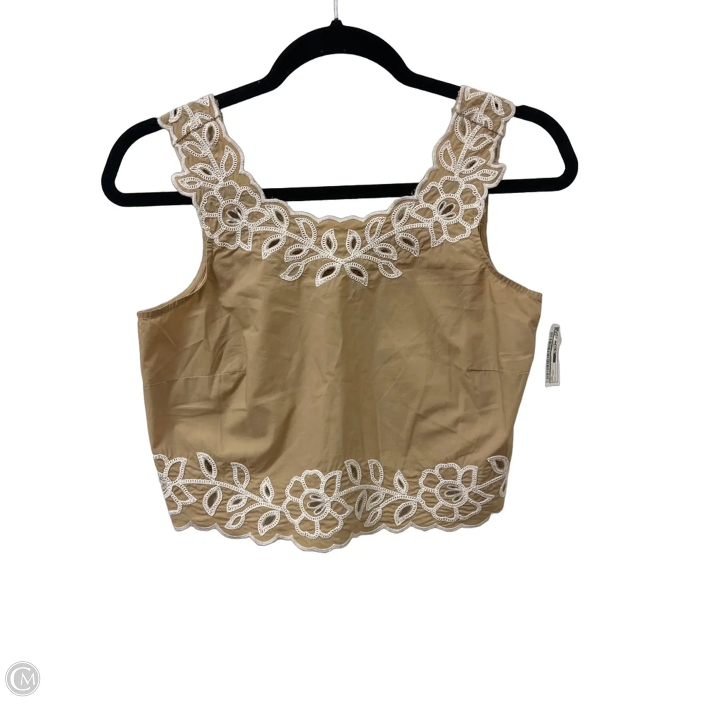 Top Sleeveless By Loft In Tan, Size: Xsp