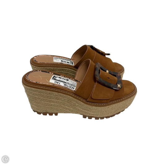 Sandals Heels Platform By Sam Edelman In Brown, Size: 8.5