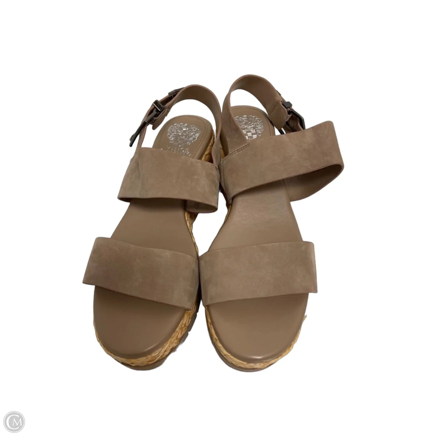 Sandals Heels Platform By Vince Camuto In Taupe, Size: 8