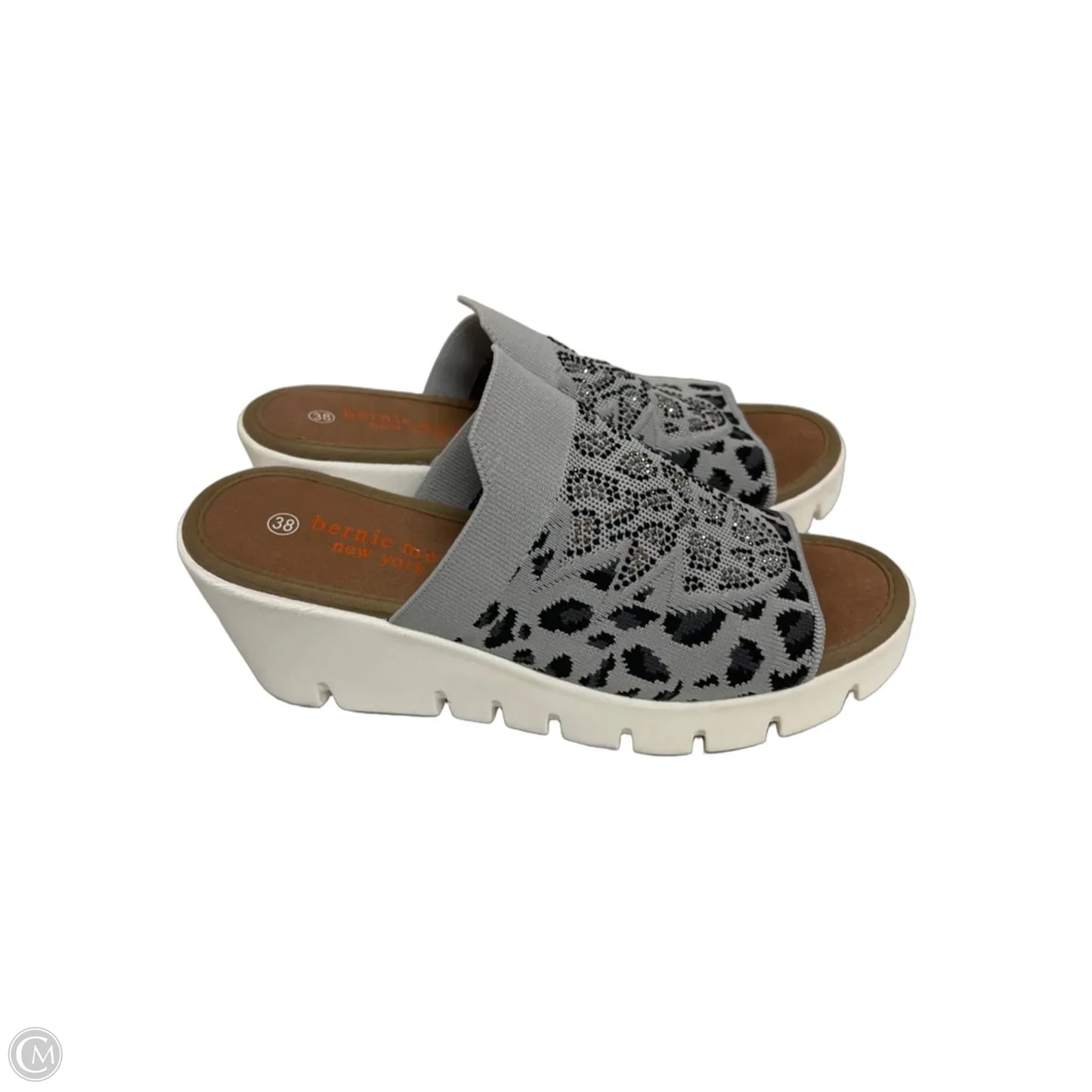 Sandals Heels Platform By Bernie Mev In Grey, Size: 7.5