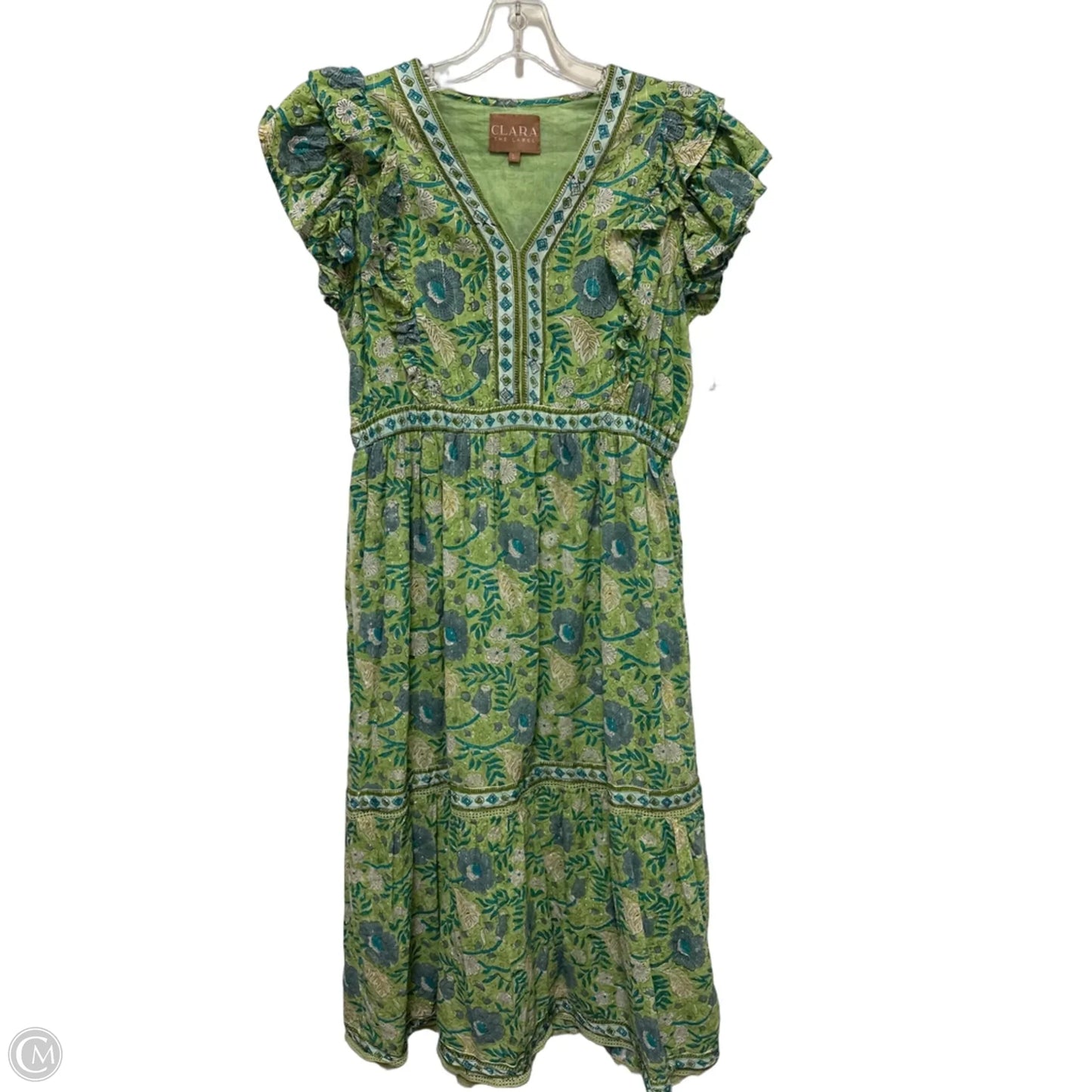 Dress Casual Maxi By Cmb In Green, Size: L