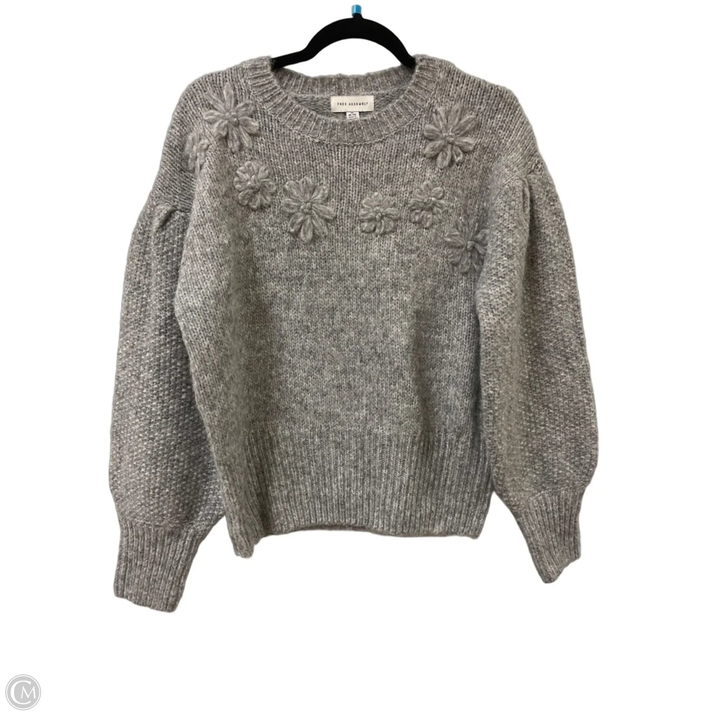 Sweater By Free Assembly In Grey, Size: M
