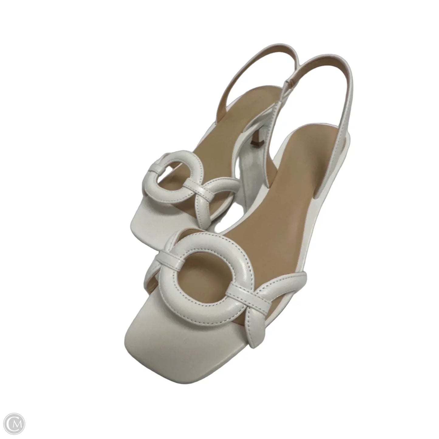 Sandals Heels Kitten By Ann Taylor In White, Size: 9