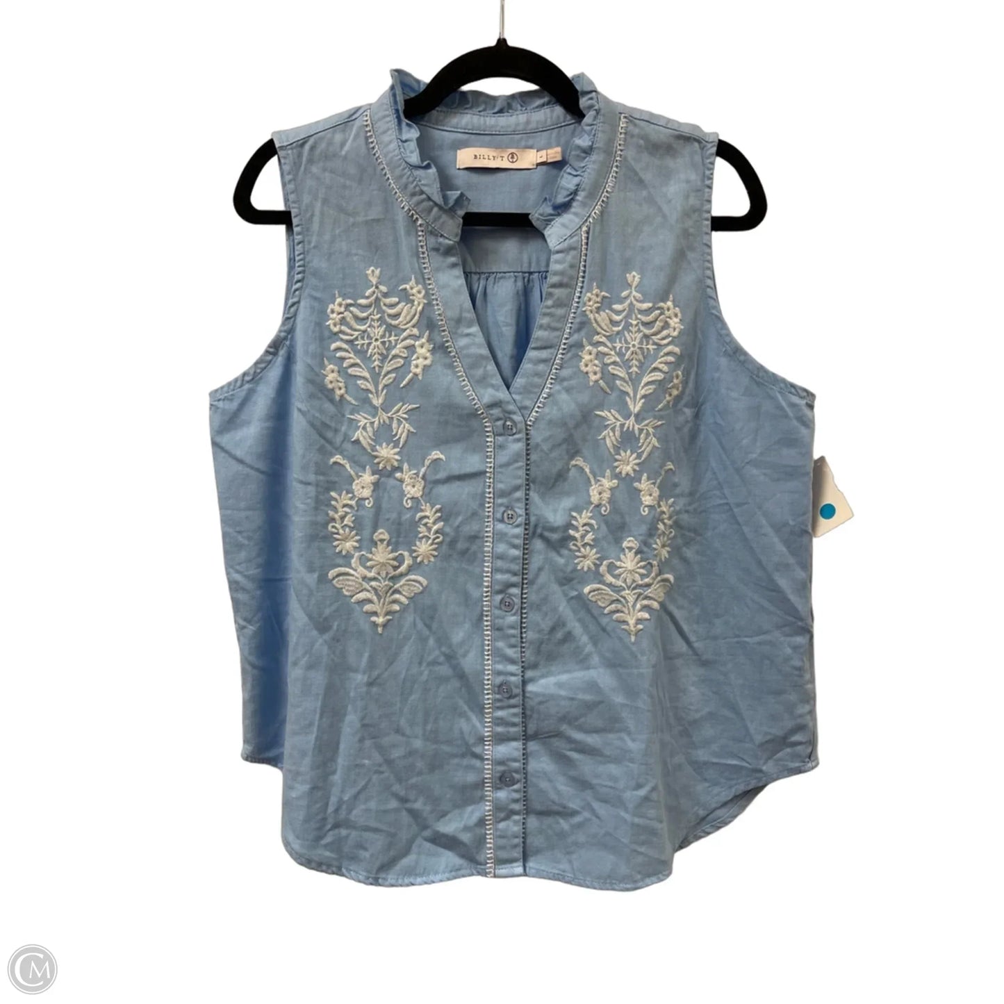 Top Sleeveless By Clothes Mentor In Blue, Size: L