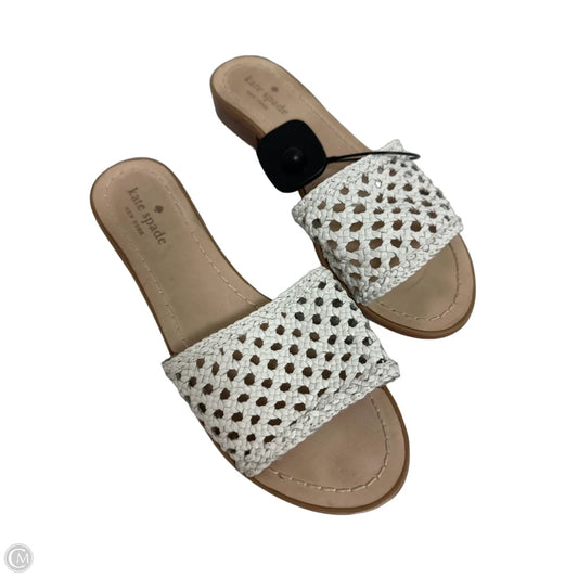 Sandals Designer By Kate Spade In White, Size: 8